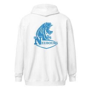 Sweat à capuche épais unisexe à fermeture éclair logo coeur brodé